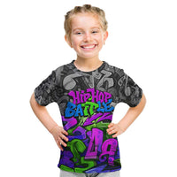 Hip Hop Battle Kid T Shirt Spray Can Kid Character and Colorful Graffiti Street Art Design - Wonder Print Shop