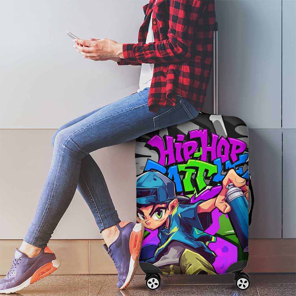 Hip Hop Battle Luggage Cover Spray Can Kid Character and Colorful Graffiti Street Art Design - Wonder Print Shop
