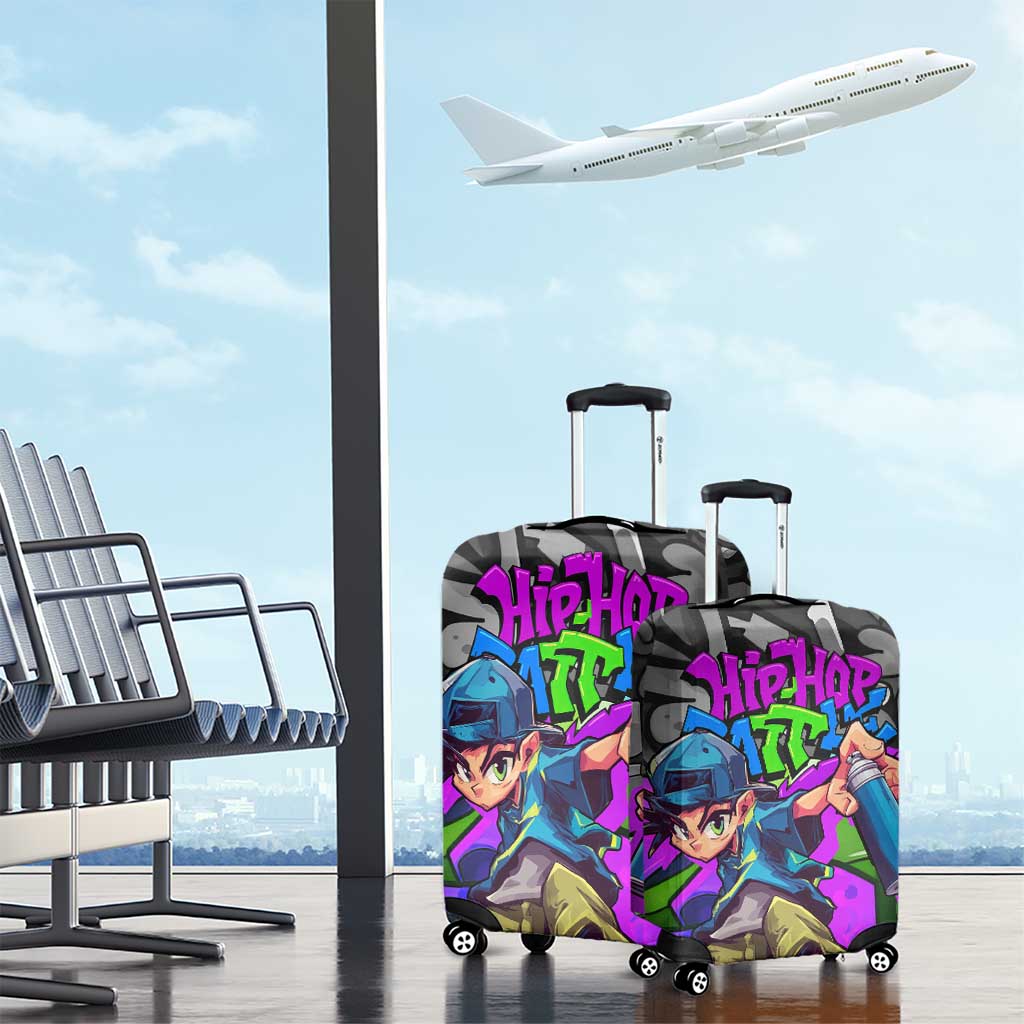 Hip Hop Battle Luggage Cover Spray Can Kid Character and Colorful Graffiti Street Art Design - Wonder Print Shop