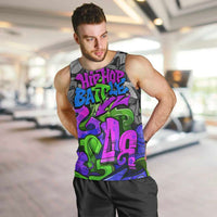Hip Hop Battle Men Tank Top Spray Can Kid Character and Colorful Graffiti Street Art Design - Wonder Print Shop