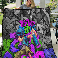 Hip Hop Battle Quilt Spray Can Kid Character and Colorful Graffiti Street Art Design - Wonder Print Shop