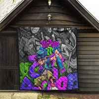 Hip Hop Battle Quilt Spray Can Kid Character and Colorful Graffiti Street Art Design - Wonder Print Shop