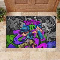 Hip Hop Battle Rubber Doormat Spray Can Kid Character and Colorful Graffiti Street Art Design - Wonder Print Shop