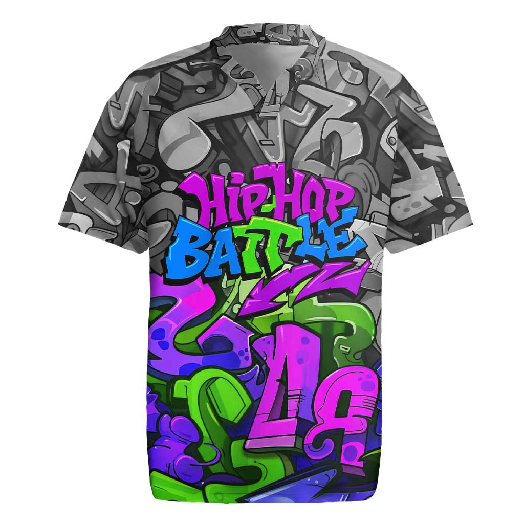 Hip Hop Battle Rugby Jersey Spray Can Kid Character and Colorful Graffiti Street Art Design - Wonder Print Shop