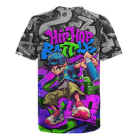 Hip Hop Battle Rugby Jersey Spray Can Kid Character and Colorful Graffiti Street Art Design - Wonder Print Shop