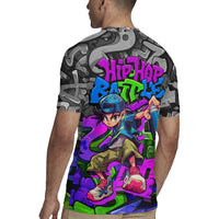 Hip Hop Battle Rugby Jersey Spray Can Kid Character and Colorful Graffiti Street Art Design - Wonder Print Shop