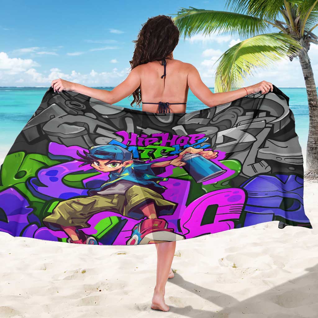 Hip Hop Battle Sarong Spray Can Kid Character and Colorful Graffiti Street Art Design - Wonder Print Shop