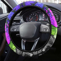 Hip Hop Battle Steering Wheel Cover Spray Can Kid Character and Colorful Graffiti Street Art Design - Wonder Print Shop