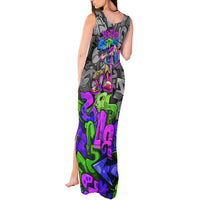 Hip Hop Battle Tank Maxi Dress Spray Can Kid Character and Colorful Graffiti Street Art Design - Wonder Print Shop