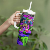 Hip Hop Battle Tumbler With Handle Spray Can Kid Character and Colorful Graffiti Street Art Design - Wonder Print Shop