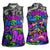Hip Hop Battle Women Sleeveless Polo Shirt Spray Can Kid Character and Colorful Graffiti Street Art Design - Wonder Print Shop