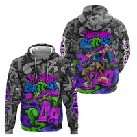 Hip Hop Battle Zip Hoodie Spray Can Kid Character and Colorful Graffiti Street Art Design - Wonder Print Shop