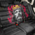 Jesus Graffiti Design Back Car Seat Cover Crowned Portrait and Urban Street Art Style in Red Yellow Black Theme - Wonder Print Shop