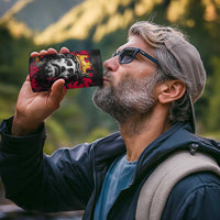 Jesus Graffiti Design 4 in 1 Can Cooler Tumbler Crowned Portrait and Urban Street Art Style in Red Yellow Black Theme - Wonder Print Shop