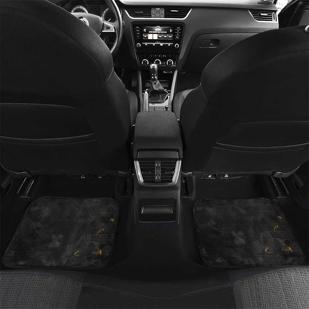 Jesus Graffiti Design Car Mats Crowned Portrait and Urban Street Art Style in Red Yellow Black Theme - Wonder Print Shop