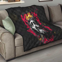 Jesus Graffiti Design Quilt Crowned Portrait and Urban Street Art Style in Red Yellow Black Theme - Wonder Print Shop