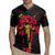 Jesus Graffiti Design Rugby Jersey Crowned Portrait and Urban Street Art Style in Red Yellow Black Theme - Wonder Print Shop