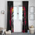 Jesus Graffiti Design Window Curtain Crowned Portrait and Urban Street Art Style in Red Yellow Black Theme - Wonder Print Shop
