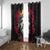 Jesus Graffiti Design Window Curtain Crowned Portrait and Urban Street Art Style in Red Yellow Black Theme - Wonder Print Shop