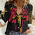 Jesus Graffiti Design Women Casual Shirt Crowned Portrait and Urban Street Art Style in Red Yellow Black Theme - Wonder Print Shop
