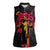 Jesus Graffiti Design Women Sleeveless Polo Shirt Crowned Portrait and Urban Street Art Style in Red Yellow Black Theme - Wonder Print Shop