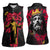 Jesus Graffiti Design Women Sleeveless Polo Shirt Crowned Portrait and Urban Street Art Style in Red Yellow Black Theme - Wonder Print Shop