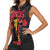 Jesus Graffiti Design Women Sleeveless Polo Shirt Crowned Portrait and Urban Street Art Style in Red Yellow Black Theme - Wonder Print Shop