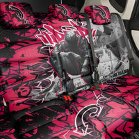 Hip Hop Graffiti Design Back Car Seat Cover Sitting Hooded Figure and Red Black Street Art Elements - Wonder Print Shop