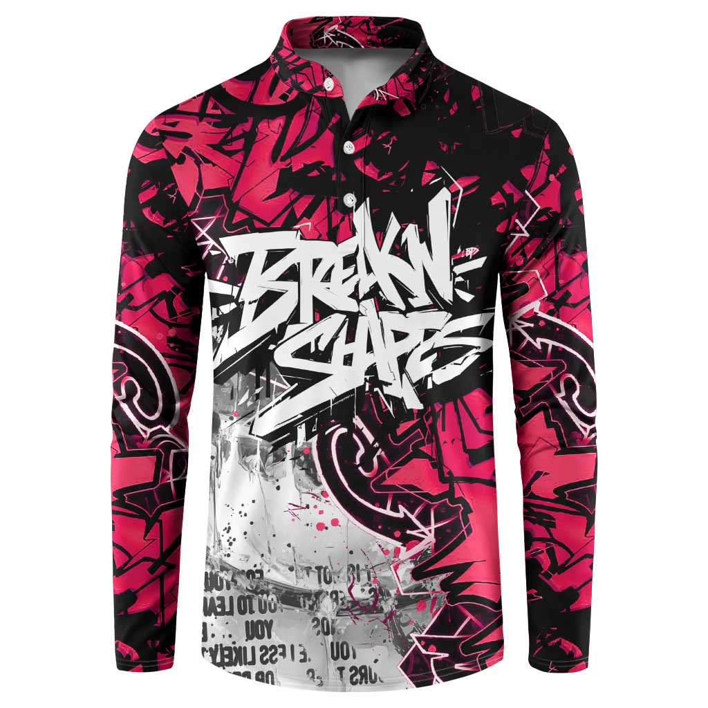 Hip Hop Graffiti Design Button Sweatshirt Sitting Hooded Figure and Red Black Street Art Elements - Wonder Print Shop