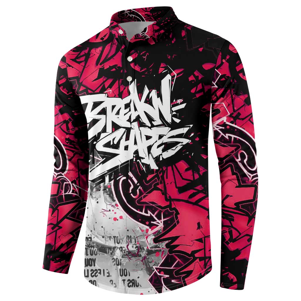 Hip Hop Graffiti Design Button Sweatshirt Sitting Hooded Figure and Red Black Street Art Elements - Wonder Print Shop