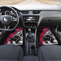 Hip Hop Graffiti Design Car Mats Sitting Hooded Figure and Red Black Street Art Elements - Wonder Print Shop