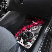 Hip Hop Graffiti Design Car Mats Sitting Hooded Figure and Red Black Street Art Elements - Wonder Print Shop