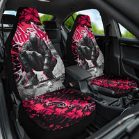 Hip Hop Graffiti Design Car Seat Cover Sitting Hooded Figure and Red Black Street Art Elements - Wonder Print Shop