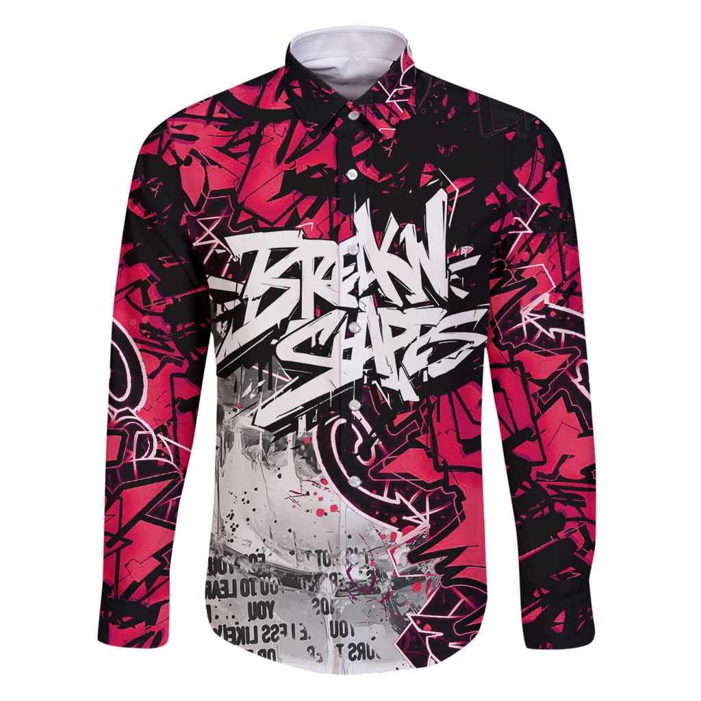 Hip Hop Graffiti Design Family Matching Puletasi and Hawaiian Shirt Sitting Hooded Figure and Red Black Street Art Elements - Wonder Print Shop