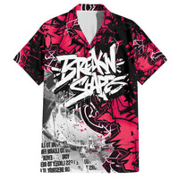 Hip Hop Graffiti Design Hawaiian Shirt Sitting Hooded Figure and Red Black Street Art Elements - Wonder Print Shop