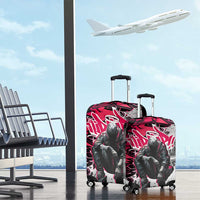 Hip Hop Graffiti Design Luggage Cover Sitting Hooded Figure and Red Black Street Art Elements - Wonder Print Shop