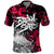 Hip Hop Graffiti Design Polo Shirt Sitting Hooded Figure and Red Black Street Art Elements - Wonder Print Shop