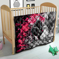 Hip Hop Graffiti Design Quilt Sitting Hooded Figure and Red Black Street Art Elements - Wonder Print Shop