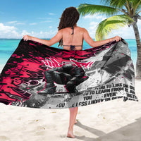 Hip Hop Graffiti Design Sarong Sitting Hooded Figure and Red Black Street Art Elements - Wonder Print Shop