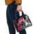 Hip Hop Graffiti Design Shoulder Handbag Sitting Hooded Figure and Red Black Street Art Elements - Wonder Print Shop