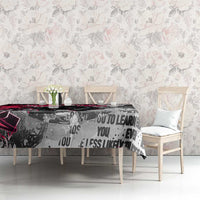 Hip Hop Graffiti Design Tablecloth Sitting Hooded Figure and Red Black Street Art Elements - Wonder Print Shop