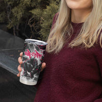 Hip Hop Graffiti Design Tumbler Cup Sitting Hooded Figure and Red Black Street Art Elements - Wonder Print Shop