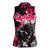 Hip Hop Graffiti Design Women Sleeveless Polo Shirt Sitting Hooded Figure and Red Black Street Art Elements - Wonder Print Shop
