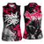 Hip Hop Graffiti Design Women Sleeveless Polo Shirt Sitting Hooded Figure and Red Black Street Art Elements - Wonder Print Shop