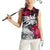 Hip Hop Graffiti Design Women Sleeveless Polo Shirt Sitting Hooded Figure and Red Black Street Art Elements - Wonder Print Shop