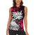 Hip Hop Graffiti Design Women Sleeveless Polo Shirt Sitting Hooded Figure and Red Black Street Art Elements - Wonder Print Shop