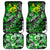 Graffiti Street Art Car Mats Smoking Ape Character and Neon Crown Symbols in Green and Yellow Graphic Design - Wonder Print Shop