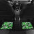 Graffiti Street Art Car Mats Smoking Ape Character and Neon Crown Symbols in Green and Yellow Graphic Design - Wonder Print Shop