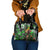 Graffiti Street Art Shoulder Handbag Smoking Ape Character and Neon Crown Symbols in Green and Yellow Graphic Design - Wonder Print Shop