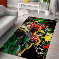 Lion King Africa Graffiti Street Art Area Rug Bold Text and Neon Colors Design - Wonder Print Shop